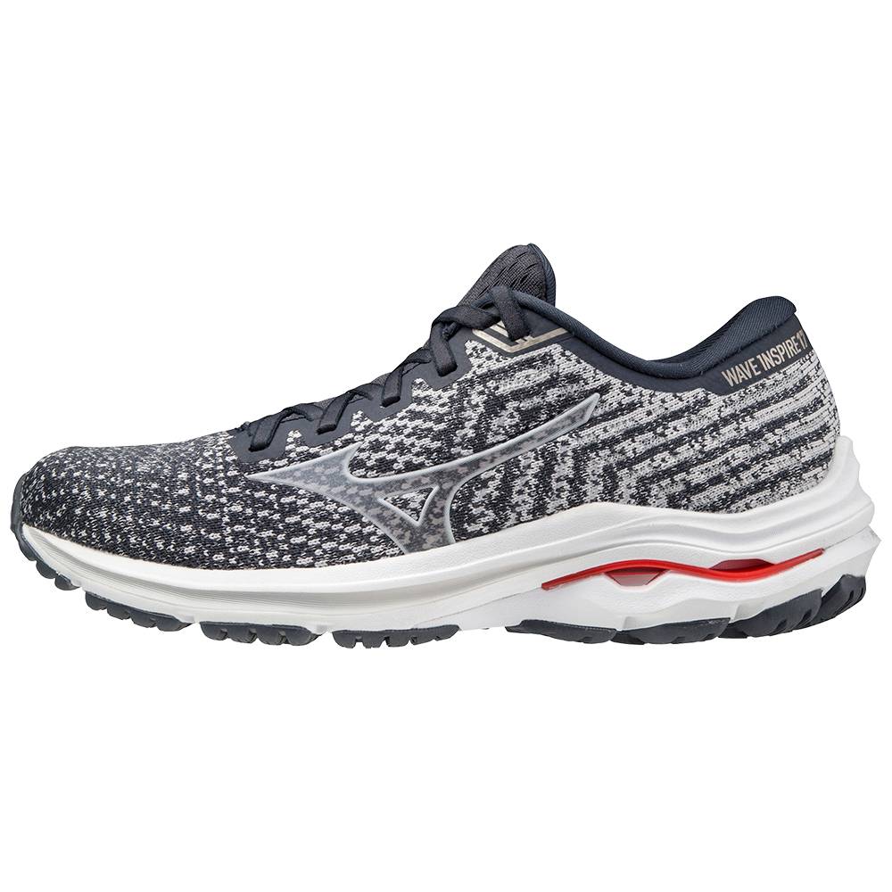 Womens Mizuno Wave Inspire 17 WAVEKNIT D (Wide) Running Shoes Grey Philippines (ZJKDBP428)